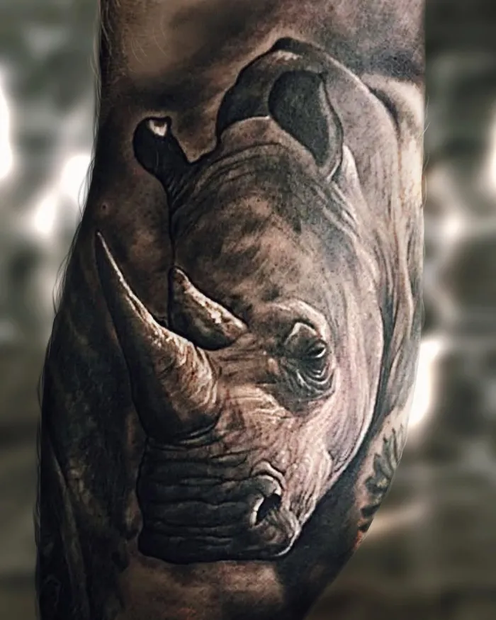 Nosorožec — tetování Milosch tattoo